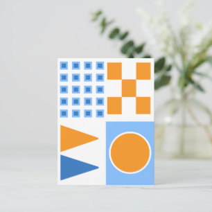 Postal Diseño de baldosas abstractas geométricas