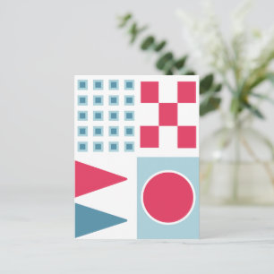 Postal Diseño de baldosas abstractas geométricas