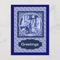 Diseño de baldosas Vintage Dutch Blue Delft