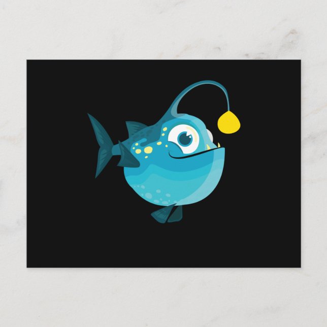 Postal Diseño de ballena de océano de peces Foca nadando  (Anverso)