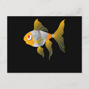 Postal Diseño de ballena de océano de peces Natación Foca