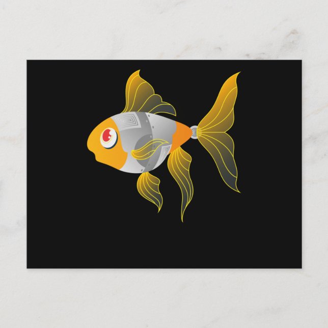 Postal Diseño de ballena de océano de pescado Foca nadand (Anverso)