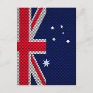 Postal Diseño de bandera de Australia en un estilo cromad