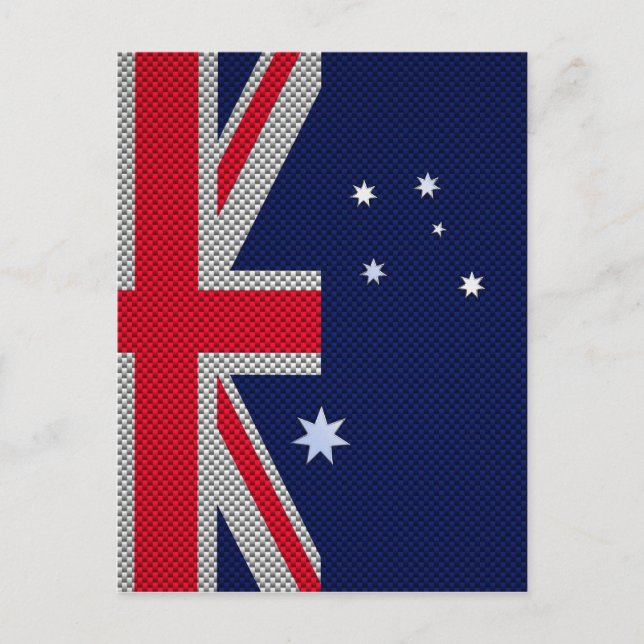 Postal Diseño de bandera de Australia en un estilo cromad (Anverso)