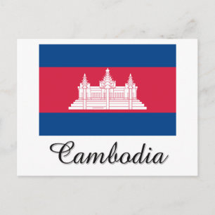 Postal Diseño de bandera de Camboya