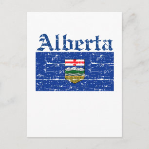 Postal Diseño de bandera de Canadá de Alberta