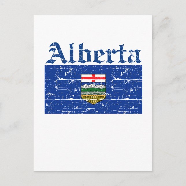 Postal Diseño de bandera de Canadá de Alberta (Anverso)