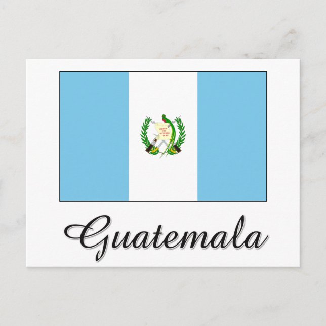 Postal Diseño de bandera de Guatemala (Anverso)