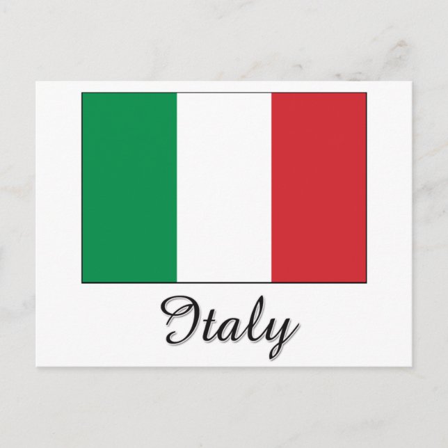 Postal Diseño de bandera de Italia (Anverso)