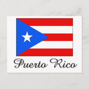 Postal Diseño de bandera de Puerto Rico