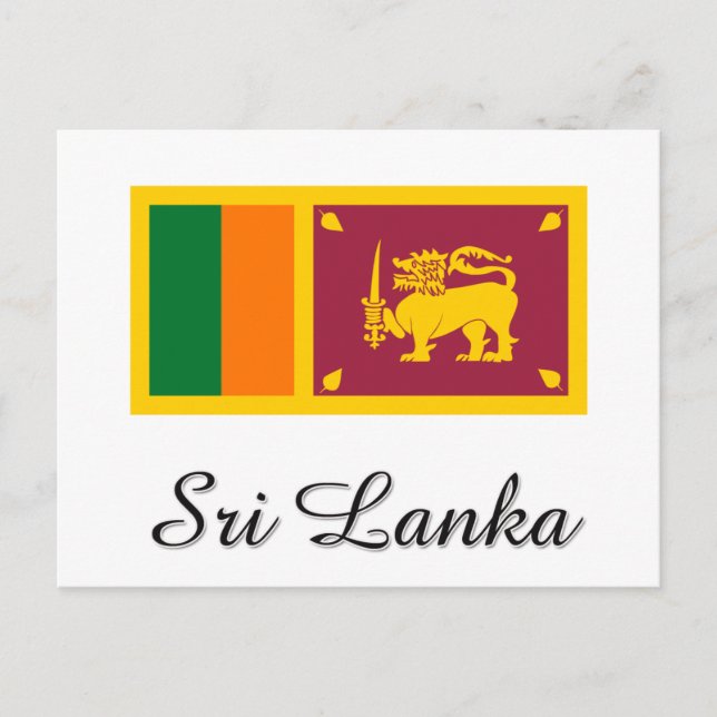 Postal Diseño de bandera de Sri Lanka (Anverso)