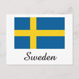 Postal Diseño de bandera de Suecia