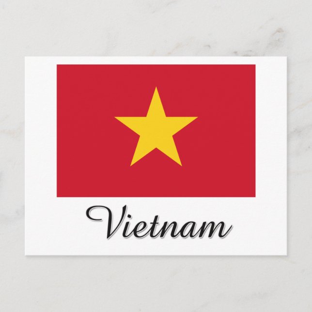 Postal Diseño de bandera de Vietnam (Anverso)