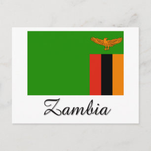 Postal Diseño de bandera de Zambia