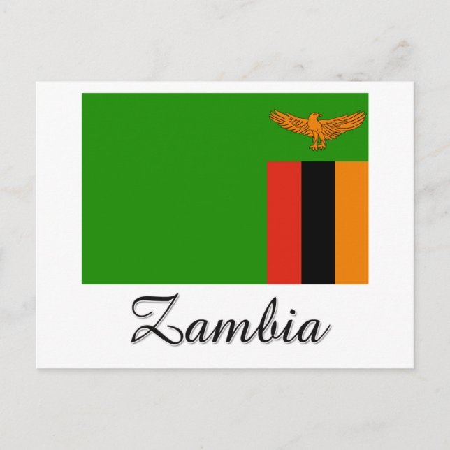 Postal Diseño de bandera de Zambia (Anverso)