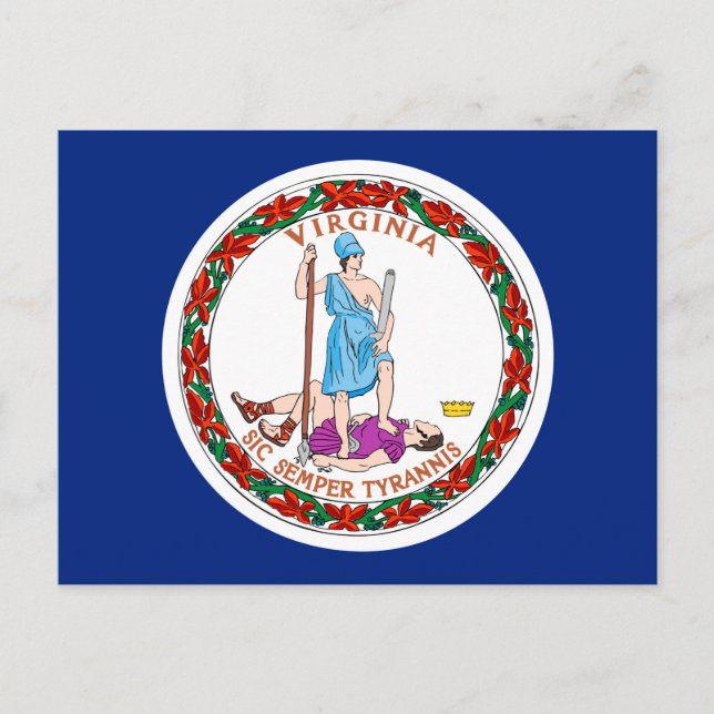 Postal Diseño de bandera del estado de Virginia (Anverso)