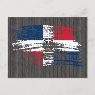 Postal Diseño de bandera dominicana de Guay