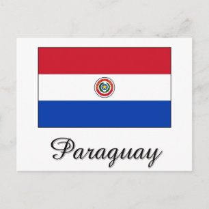 Postal Diseño de bandera paraguaya