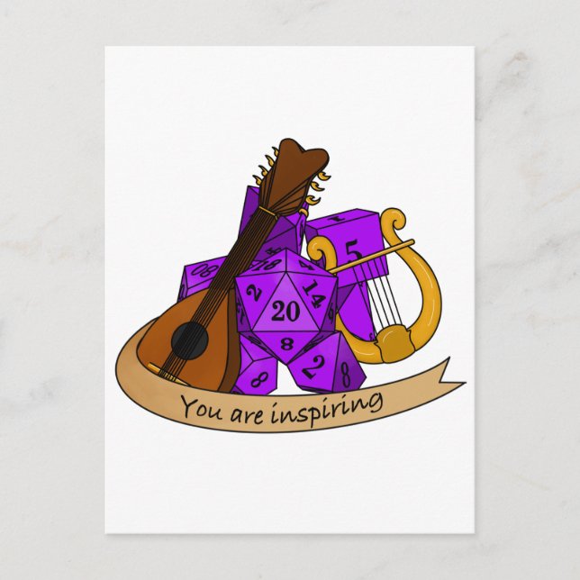 Postal Diseño de Bard Dice (Anverso)