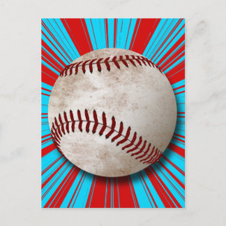 POSTAL DISEÑO DE BÉISBOL RETRO
