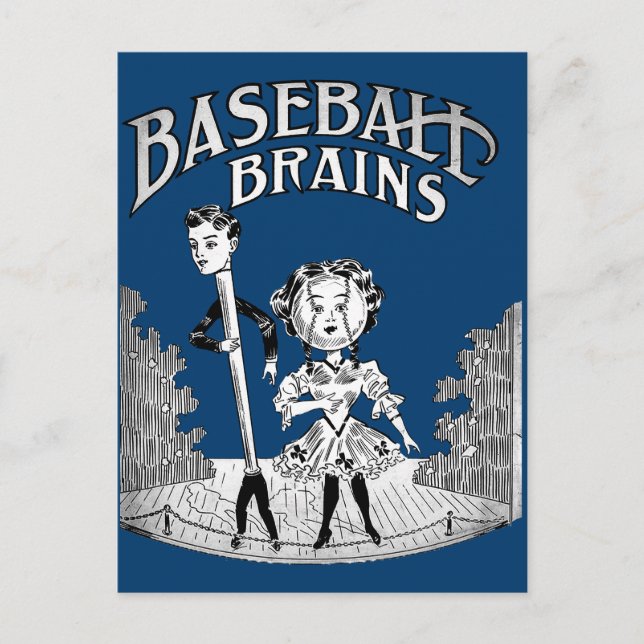 Postal Diseño de béisbol vintage (Anverso)