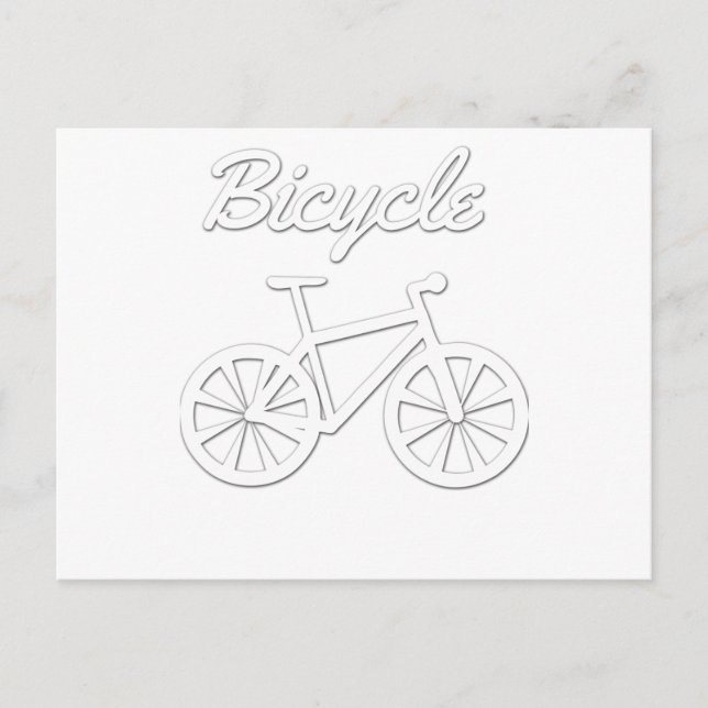 Postal Diseño de Bicicleta Simple (Anverso)