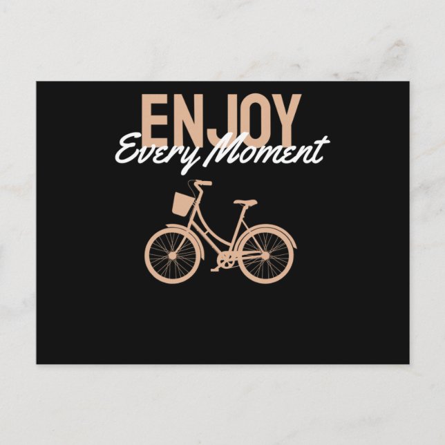 Postal Diseño de bicicletas - Disfruta cada momento (Anverso)