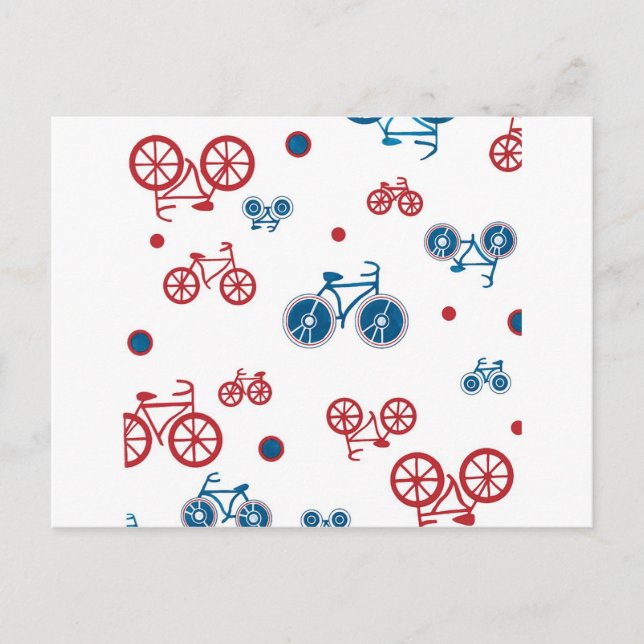 Postal Diseño de bicicletas Retro Vintage (Anverso)