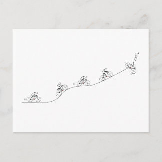 Postal Diseño de Bicíclitos Estilizados