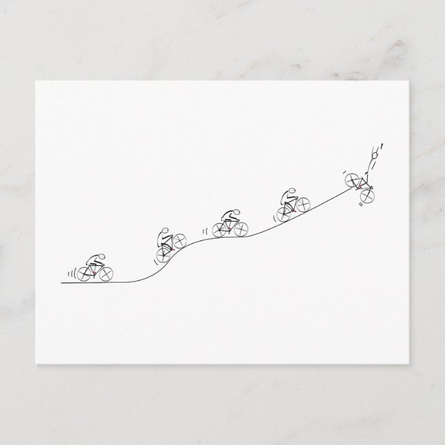 Postal Diseño de Bicíclitos Estilizados (Anverso)