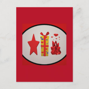 Postal Diseño de cajas con lazos y moños