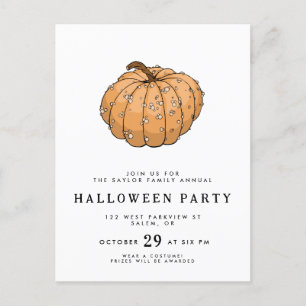 Postal Diseño de calabaza de nucklehead