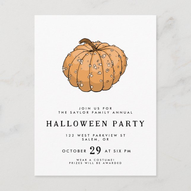 Postal Diseño de calabaza de nucklehead (Anverso)