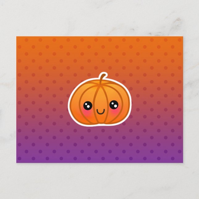 Postal Diseño de calabaza de Personalizado de Halloween e (Anverso)