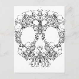 Postal Diseño de calaveras - Pirámide de cráneos