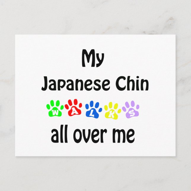 Postal Diseño de Caminatas Chin Japonesas (Anverso)