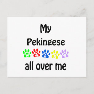 Postal Diseño de caminatas pekingesas