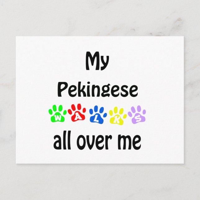 Postal Diseño de caminatas pekingesas (Anverso)