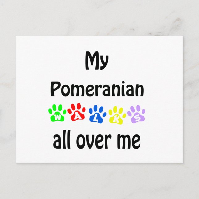 Postal Diseño de caminatas pomeranas (Anverso)