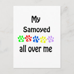 Postal Diseño de caminatas Samoyed