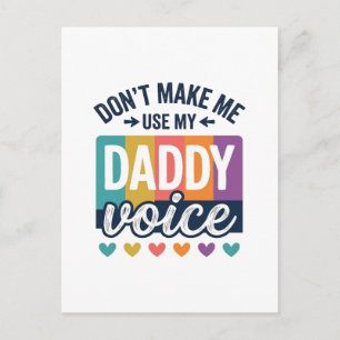 Postal Diseño de camiseta Daddy Voice Vintage Pride_1