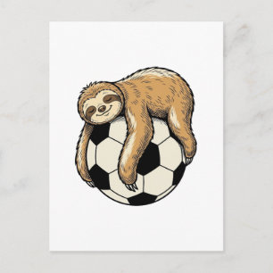 Postal Diseño de camiseta de animal lindo de pelota de fú