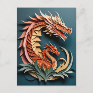 Postal Diseño de camiseta de arte en papel 3D
