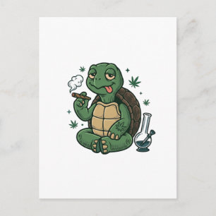 Postal Diseño de camiseta vectorial de tortuga Stoner Vin