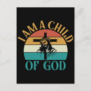 Postal Diseño de camiseta vintage Child of God Vector Art
