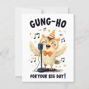Postal Diseño de canto de celebración de cumpleaños de bú