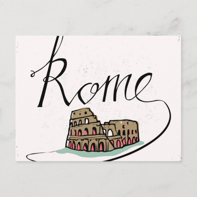 Postal Diseño de cartas de mano de Roma (Anverso)