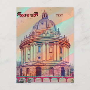 Postal Diseño de cartel de viaje de agua de Oxford Inglat