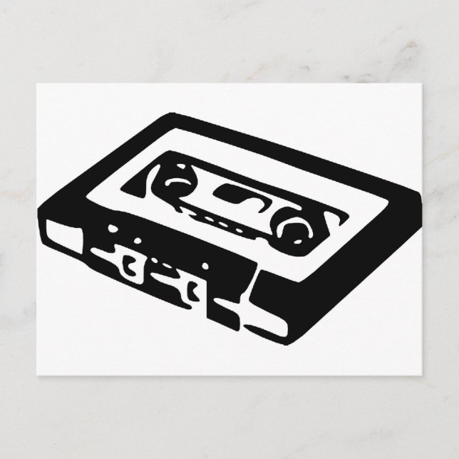 Postal Diseño de cassette de música (Anverso)