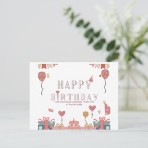 Postal Diseño de Celebración de Fiesta de Cumpleaños